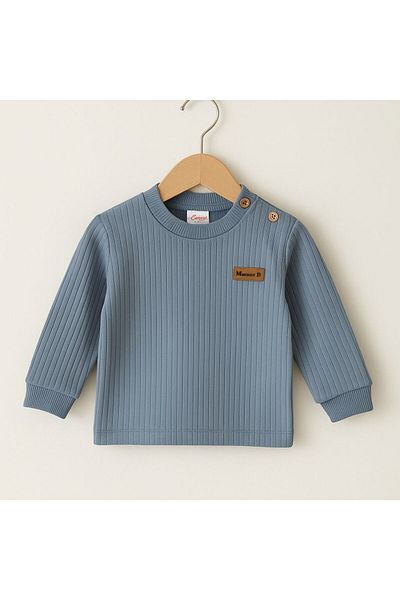 kidszone 100% Cotton Single Top Badi Baby Girl-Boy Single Top Collar Buttoned Badi