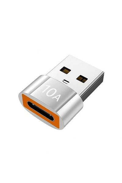 Choice محول OTG من النوع C إلى USB 3.0 من النوع C إلى USB من النوع C باللون الفضي 10A/6A لأجهزة Xiaomi وMac مقاس 14 بوصة