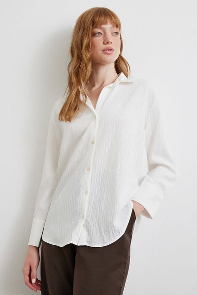 Never more Parallel Striped Shirt White