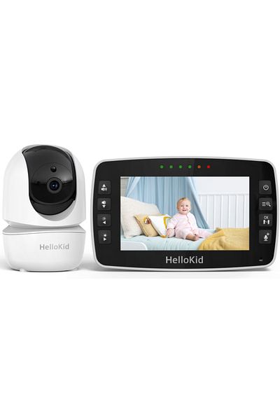 Smart Vibe Baby Monitor Wifi Hellokid™ Se-4m 4.3”, Night Vision/temperatura, Mod Eco, Zoom, Alarma, Cantece