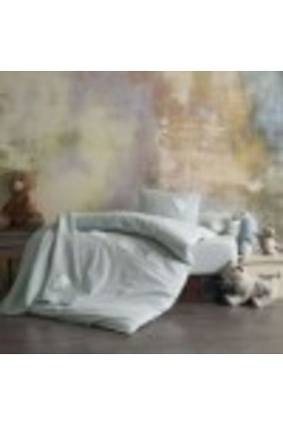 Class Home Collection Set bebeluși - lenjerie și pled muselină cu broderii în relief, Cloud Mint