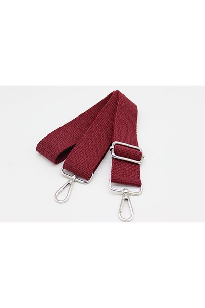 Anatolia Burgundy Cotton Adjustable Bag Shoulder Strap 4 cm X 120 cm