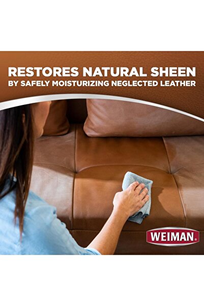 Weiman Leather Cleaner Conditioner Restorer UV Protectant for Furniture Car Seats Shoes Purses