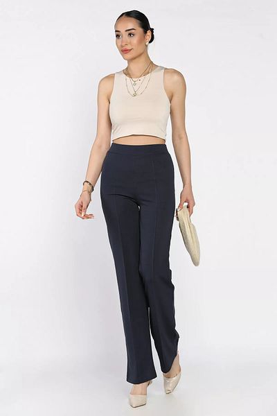 GÜLSELİ Smoked Grass Women's Wide Leg Trousers