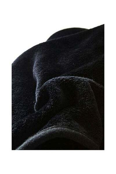 HALAMODO Fleece Blanket Sheet Polyester Black 200x230cm