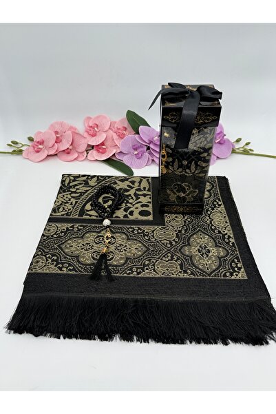 Uğurlu Hac uzun asetat seccade tesbih set