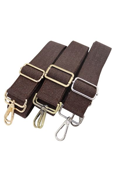 Anatolia Brown Cotton Adjustable Bag Shoulder Strap,Brown Adjustable Cotton Bag Strap