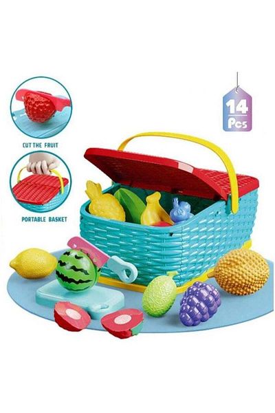 MARAH TOYS Fruit Cutting Basket Toy Set - 14 Pieces