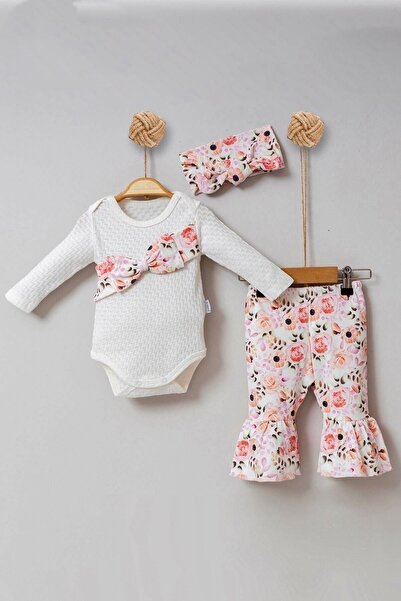 Cherub Baby Baby Girl Suit with Flowery Big Bow and Badge