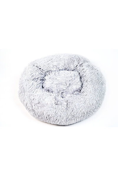 Famous Frenchie Pat pufos pentru animale, gri, rotund, 60 cm