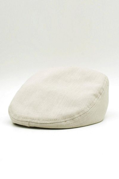 Külah Men's Beige Cap Summer Plain Scottish Hat