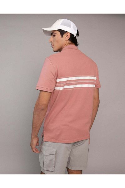 AMERICAN EAGLE AE Flex Pique Striped Polo Shirt