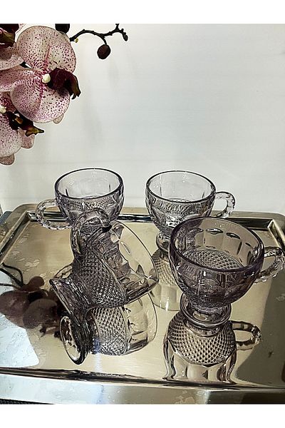DECOSTYLE Coco Colorful 4-Piece Teacup Pink