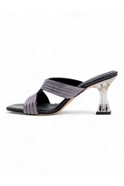 Lameira Lamei̇ra 3251 Stone Evening Dress Slippers Black