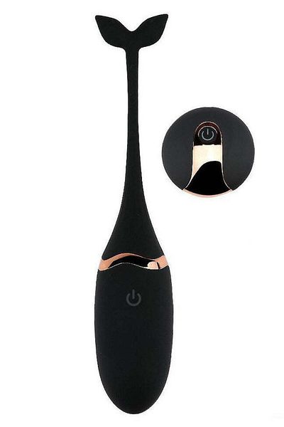 WildFashion Vibrator tip Ou cu vibratii si telecomanda, pentru stimularea punctului G, negru TOY337-1