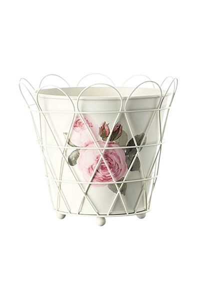 IKEA IKEA metal plant pot holder in pink and white
