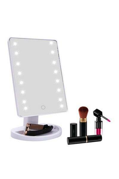 HALAMODO LED Makeup Mirror Grey 27x17cm