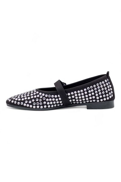 Shoes Women's Ballerina Ballerina Silver with Stone Buckle