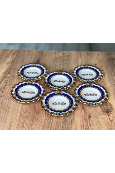 B&M Crown Patterned Curved Tea Plate 6 Pieces