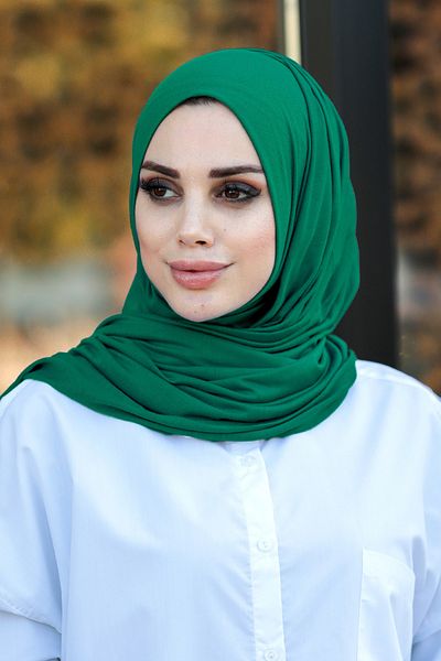 Neva Style Şal verde din bumbac pieptănat 7528y
