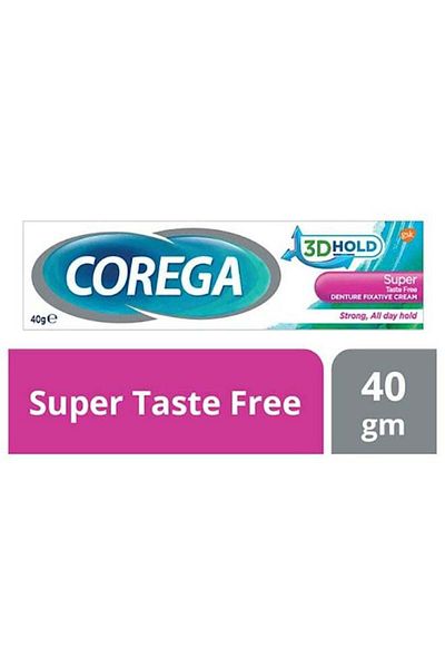 Corega كريم تثبيت أطقم الأسنان كوريجا سوبر تيست فري، 40 جرام
