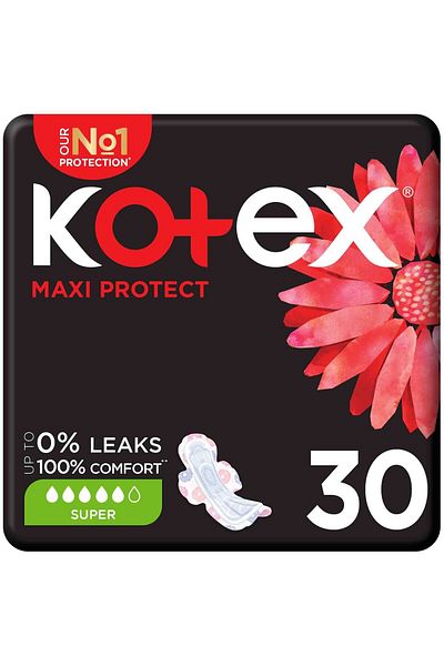 Kotex Maxi Protect Thick Super Size Sanitary Pads with Wings 30pcs