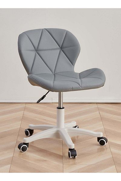 Taimi Ergonomic Desk Chair with Adjustable Height, Study Chair, Stylish Design Padded Cushion Gray