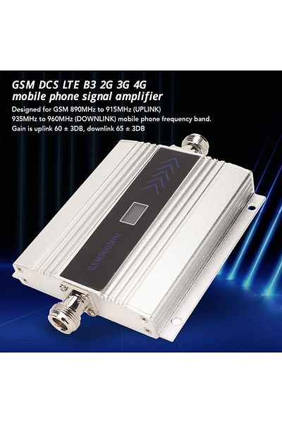 fulina Cell Phone Signal Amplifier,1800MHz High Gain Signal Booster,With 9‑Unit Outdoor Antenna,UK Plug