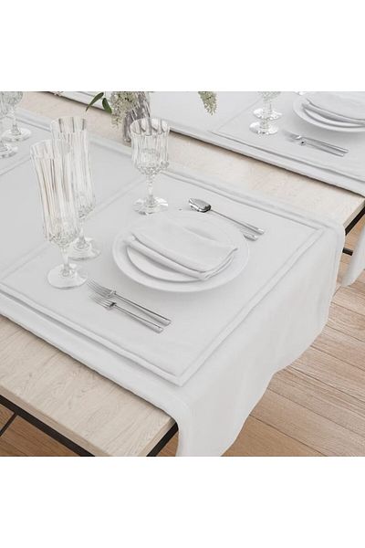 Kotonia Home Față de masă simplă - 45x180 cm, cretonă, 100% bumbac, albă