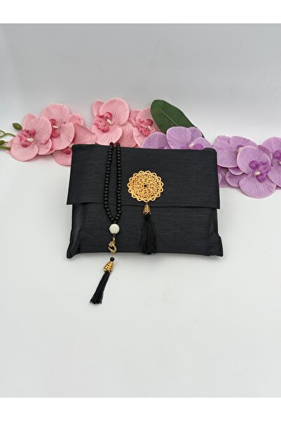 Uğurlu Hac квадратна чантичка от шантук, молитвен килим, комплект перлен броеник