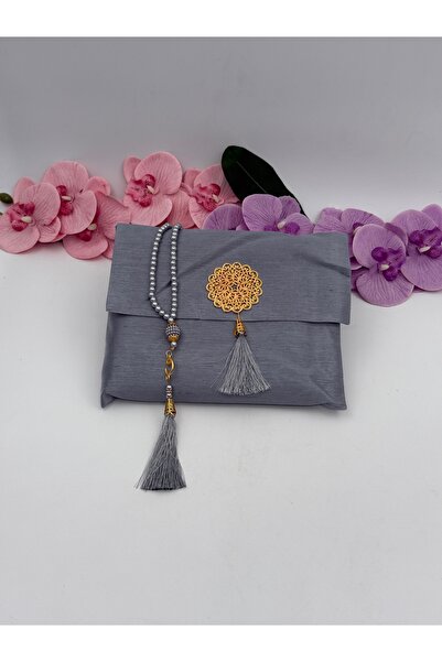 Uğurlu Hac квадратна чантичка от шантук, молитвен килим, комплект перлен броеник