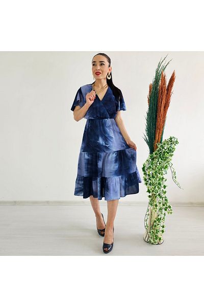 6 butik altı üstü butik Colorful Double Breasted Collar Dress