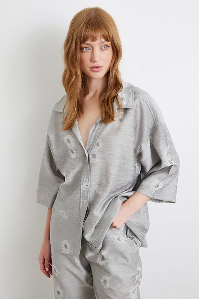 Never more Fakir Sleeve Oversize Shirt Gray