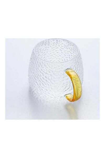 HALAMODO Hammer Glass Pineapple Cup Clear/Gold 12x8cm