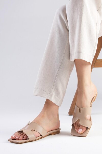 Mio Gusto Papuci de damă Nude Margo Blunt Toe