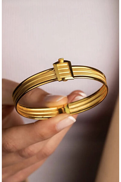 Çgk Çiğdem Gürel Kuyumculuk Tokalı Hasır Kelepçe Altın Bilezik