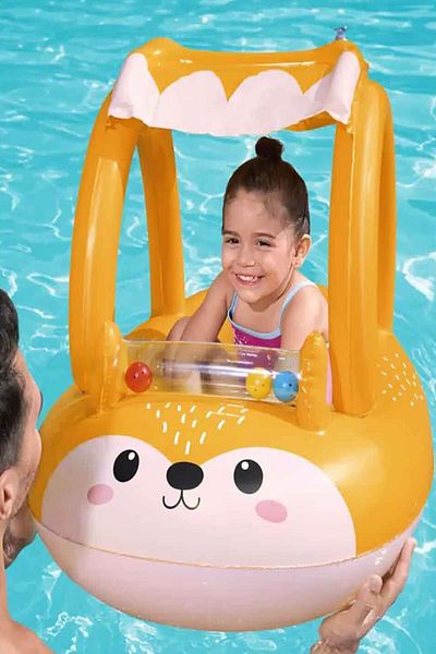 PopŞeker Shade Inflatable Boat Cute Fox Themed: the New Favorite of the Little Ones with a Size of 94X66 Cm!