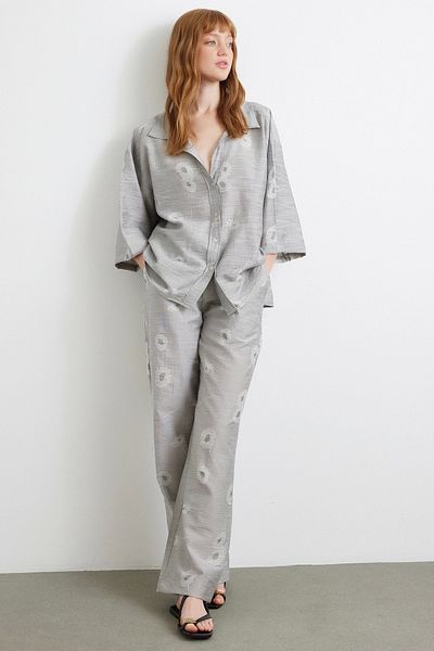 Never more Casual Trousers with Back Pocket Gray