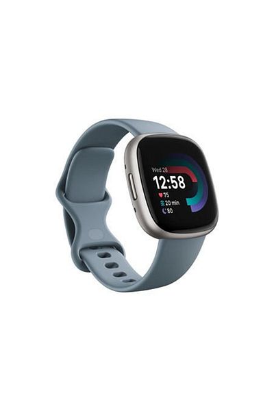 Fitbit Smartwatch Fitbit Versa 4 Waterfall Blue/Platinum Aluminum