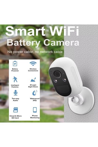 MaGeCa Camera de supraveghere WIFI MaGeCa, rezolutie HD 4MP, cu baterie reincarcabila, detectare persoane