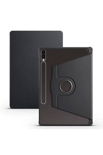 System Com Galaxy Tab S9 Plus Case Compatible Sys Thermal Pen Compartment Rotatable Stand Case-Black