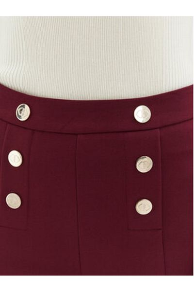 motivi Women's fabric trousers P040Q003468N Burgundy