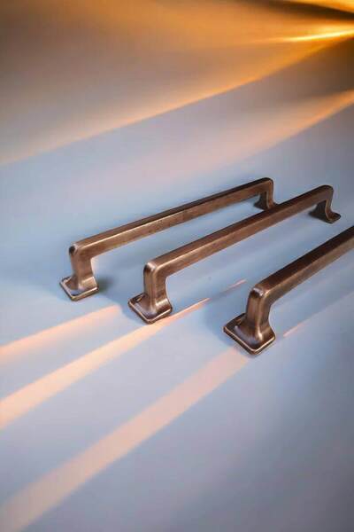 Dizaynhouse 224 mm Canik Series Copper Cabinet and Drawer Handle, Metal Cabinet and Drawer Handles