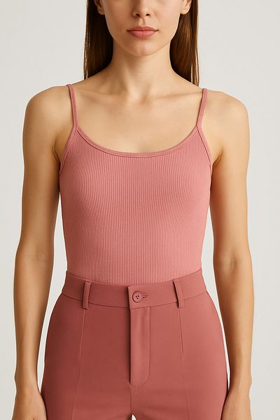 HNX حذاء رياضي نسائي مضلع مصنوع من القطن وحزام رفيع من Dusty Rose