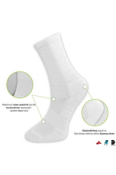 Emsay Store High Quality Long Lasting 3 Pairs White Cotton Tennis Socks Socket Boy - Unisex Original Tomy Brand