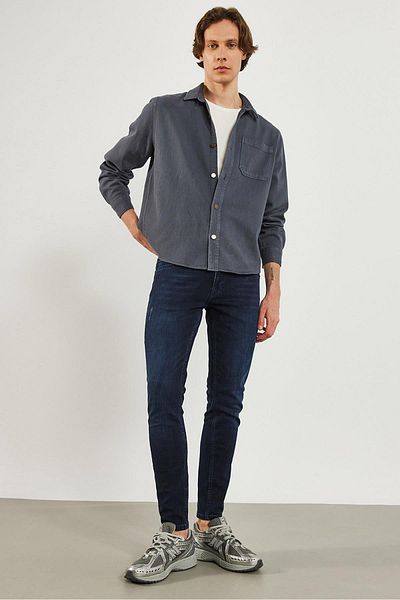 VENA Pantaloni skinny pentru bărbați Teos Blue Black - 11447BB-508