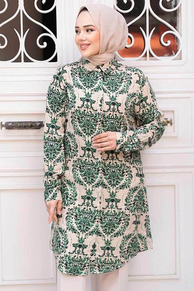 N.S NEVA STYLE Green Comfort Tunic 11737Y