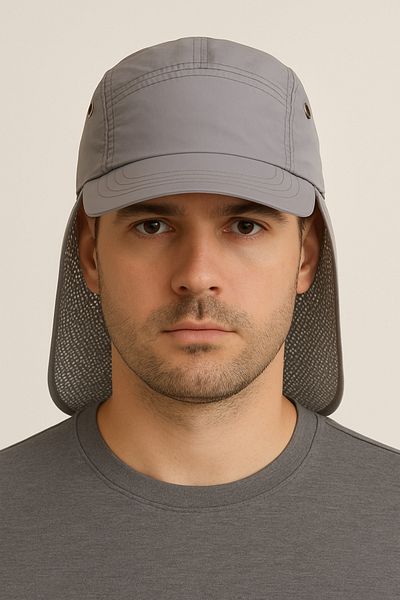 CosmoOutlet Gray Legionnaire Hat for Summer Enselic Land with Uv Protection