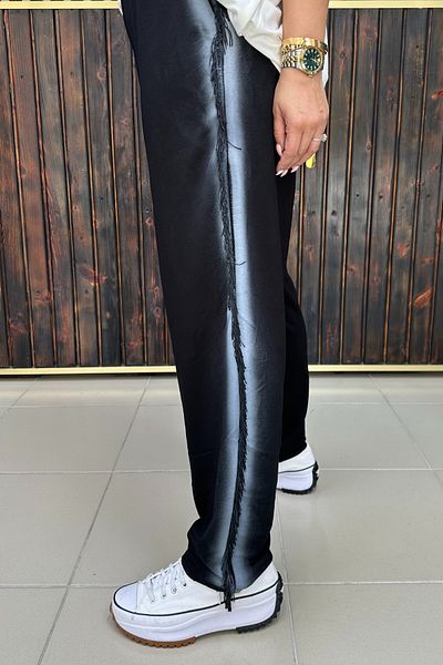 GÖKSEL Tassel Mesh Design Trousers Super Battal Plus Size