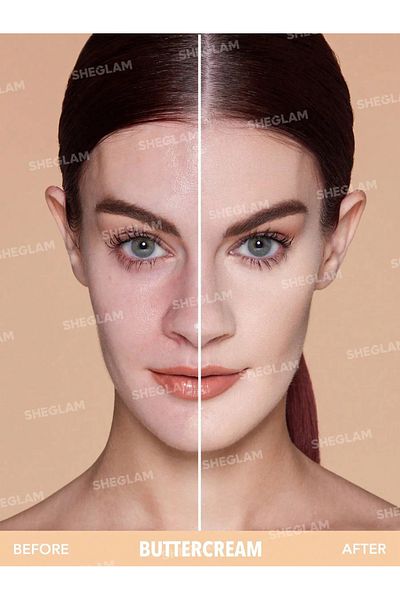 SHEGLAM Skin-Focus High Coverage Powder Foundation-Buttercream